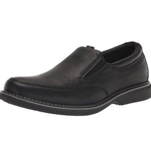 Nun Bush Men’s Otto Moccasin Toe Slip on Black Leather Loafer 8wide